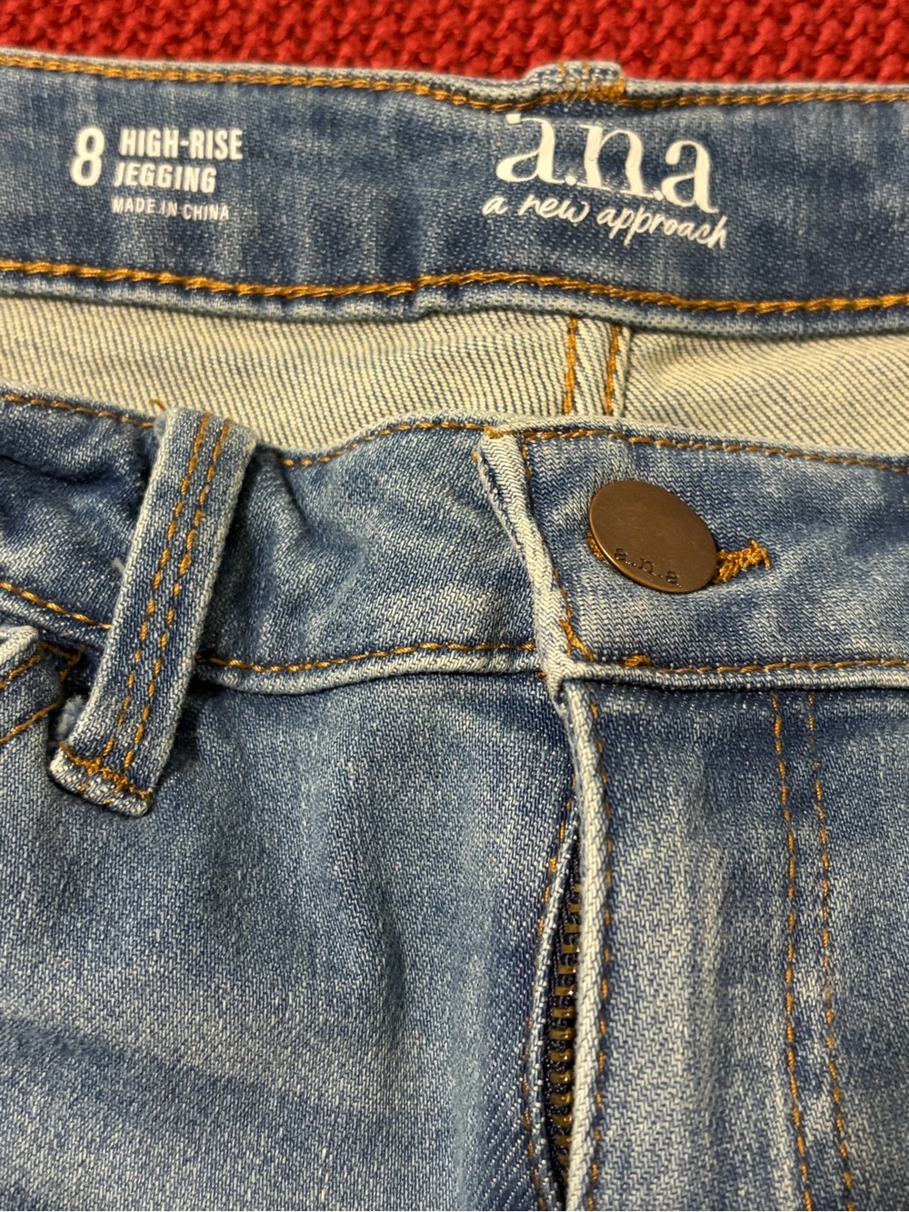 a.n.a Women's Light Blue Distressed Jeggings - Picture 3 of 7